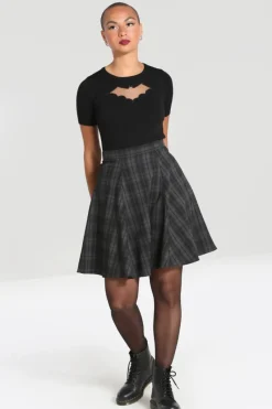 Hell Bunny Gail Skirt Grey Best