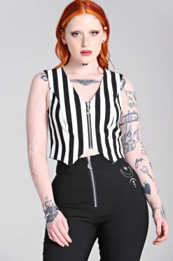 Hell Bunny Gaspar Waistcoat Hot