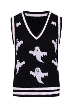 Hell Bunny Ghost Vest Top Black Best