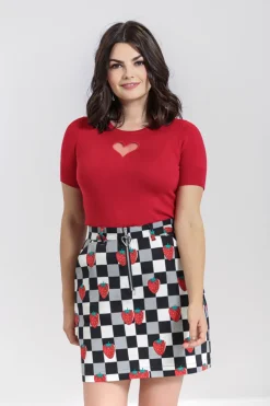 Hell Bunny Ginberry Mini Skirt Black Hot