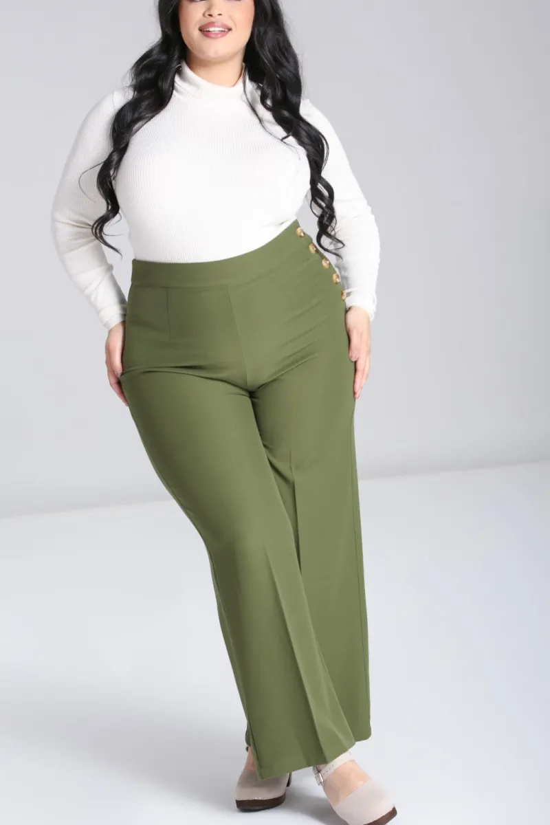 Hell Bunny Ginger Swing Trousers Online