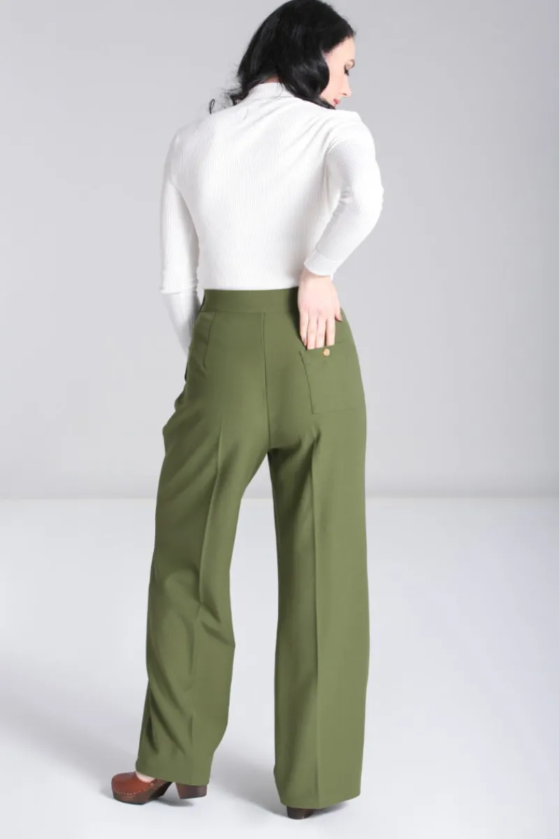 Hell Bunny Ginger Swing Trousers Online