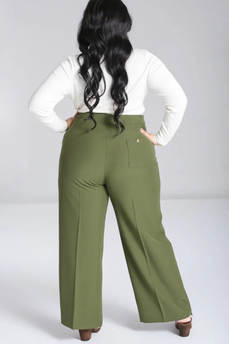 Hell Bunny Ginger Swing Trousers Online