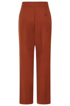 Hell Bunny Ginger Swing Trousers Brown Clearance