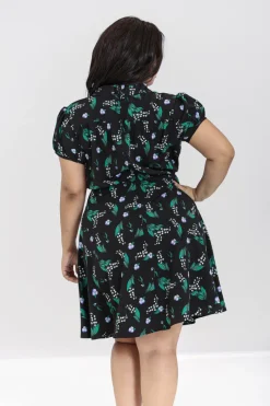 Hell Bunny Good Luck Mid Dress Black Clearance