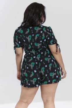 Hell Bunny Good Luck Playsuit Black Discount