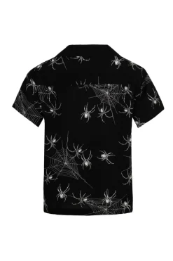 Hell Bunny Grungy Spider Shirt Black Hot
