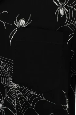 Hell Bunny Grungy Spider Shirt Black Hot