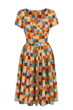 Hell Bunny Hawthorn Dress MultiColour Discount