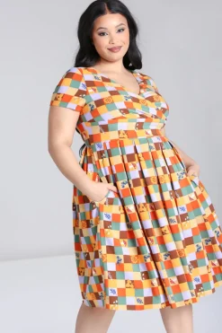 Hell Bunny Hawthorn Dress MultiColour Discount