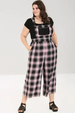Hell Bunny Hayley Dungarees Pink Sale