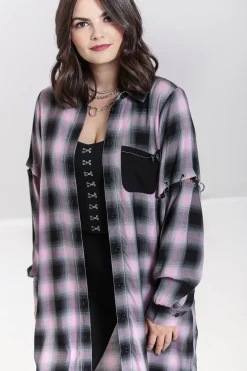 Hell Bunny Hayley Shirt Dress Pink Online