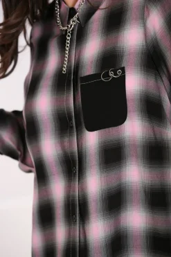 Hell Bunny Hayley Shirt Dress Pink Online