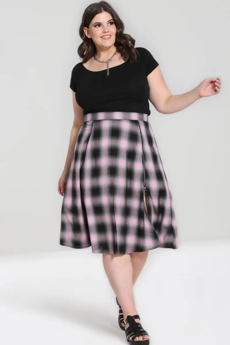 Hell Bunny Hayley Skirt Pink Best