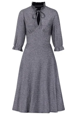 Hell Bunny Haze Mid Dress Silver