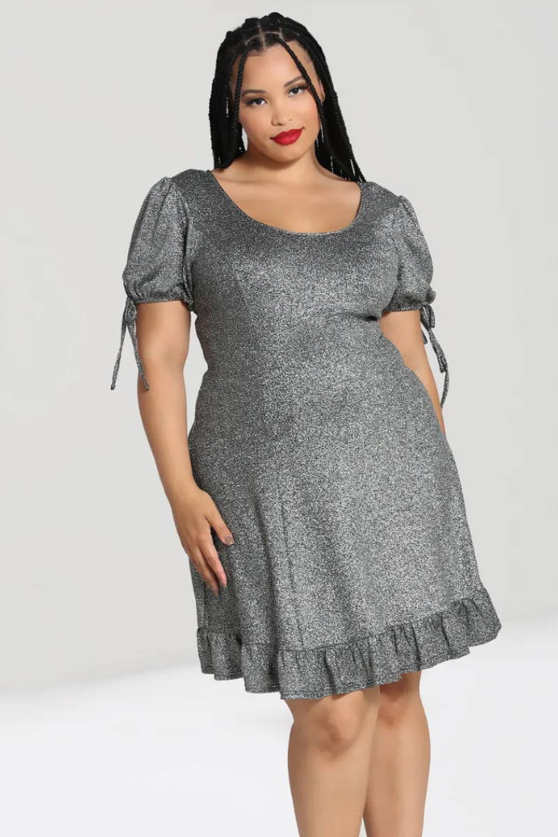 Hell Bunny Haze Mini Dress Silver Best