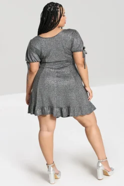 Hell Bunny Haze Mini Dress Silver Best