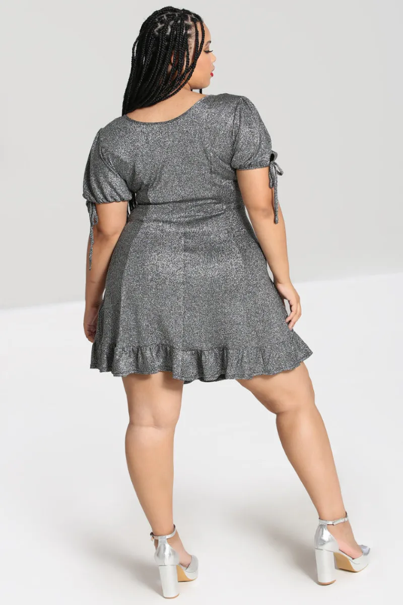 Hell Bunny Haze Mini Dress Silver Best