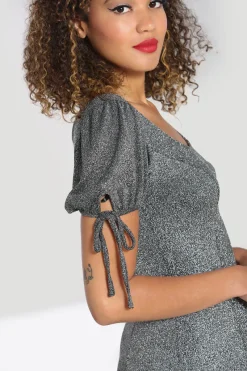 Hell Bunny Haze Mini Dress Silver Best