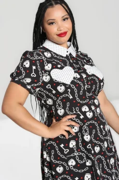 Hell Bunny Heart Lock Mini Dress Black Best