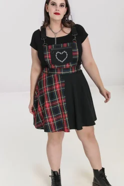 Hell Bunny Heather Pinafore Dress Black Sale