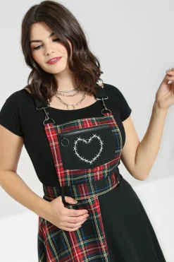 Hell Bunny Heather Pinafore Dress Black Sale