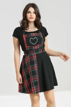 Hell Bunny Heather Pinafore Dress Black Sale