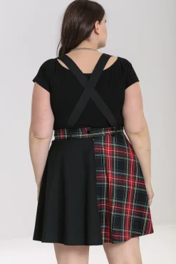 Hell Bunny Heather Pinafore Dress Black Sale