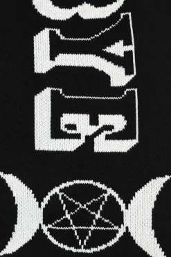 Hell Bunny Hello Goodbye Scarf Black/White Hot