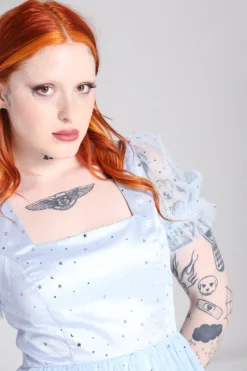 Hell Bunny Infinity Mini Dress Blue Outlet