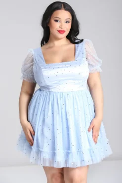 Hell Bunny Infinity Mini Dress Blue Outlet