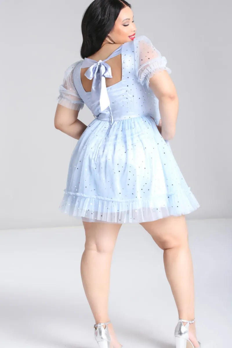 Hell Bunny Infinity Mini Dress Blue Outlet