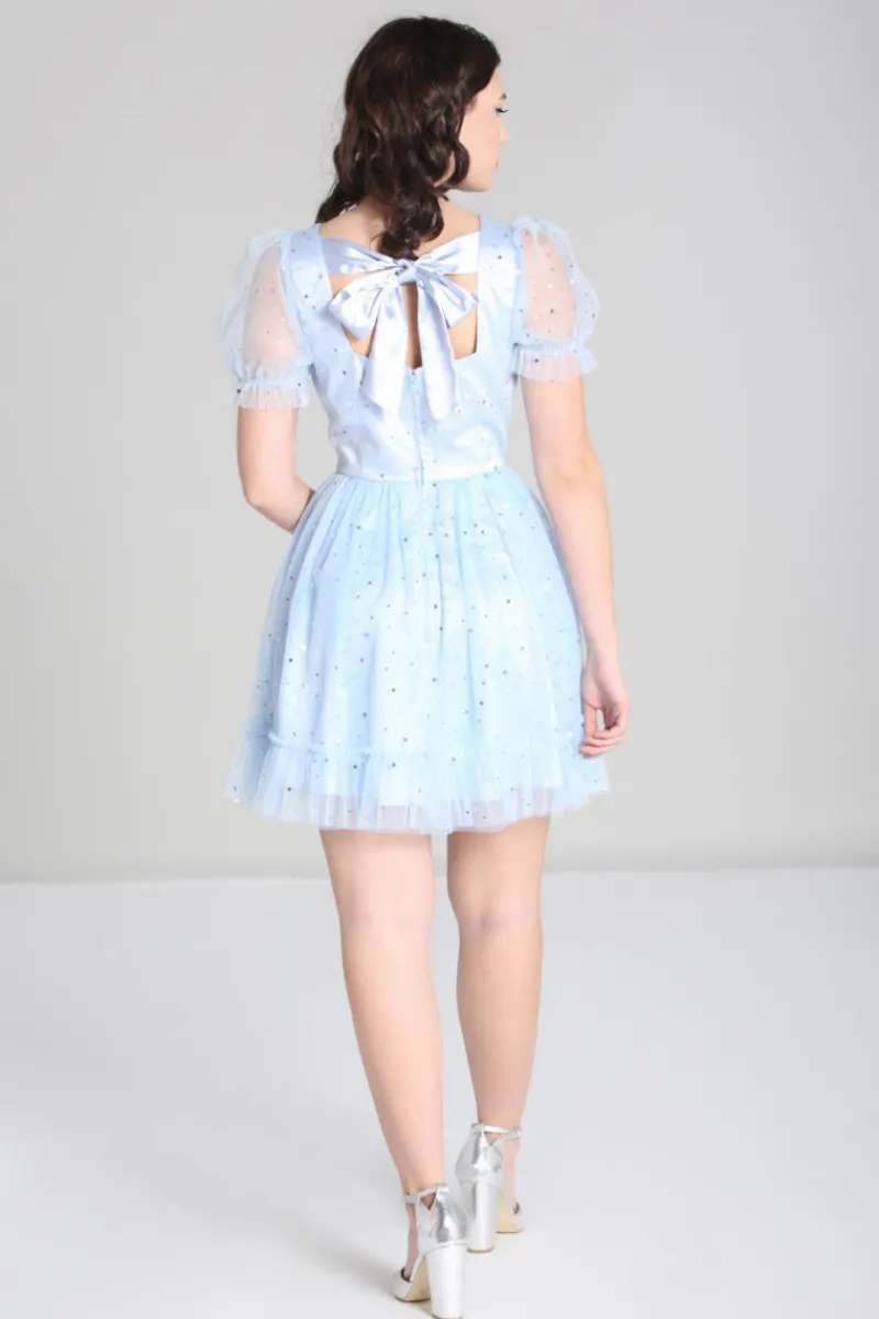 Hell Bunny Infinity Mini Dress Blue Outlet