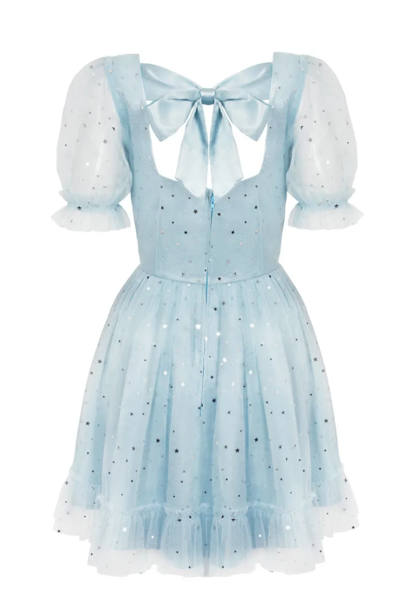 Hell Bunny Infinity Mini Dress Blue Outlet
