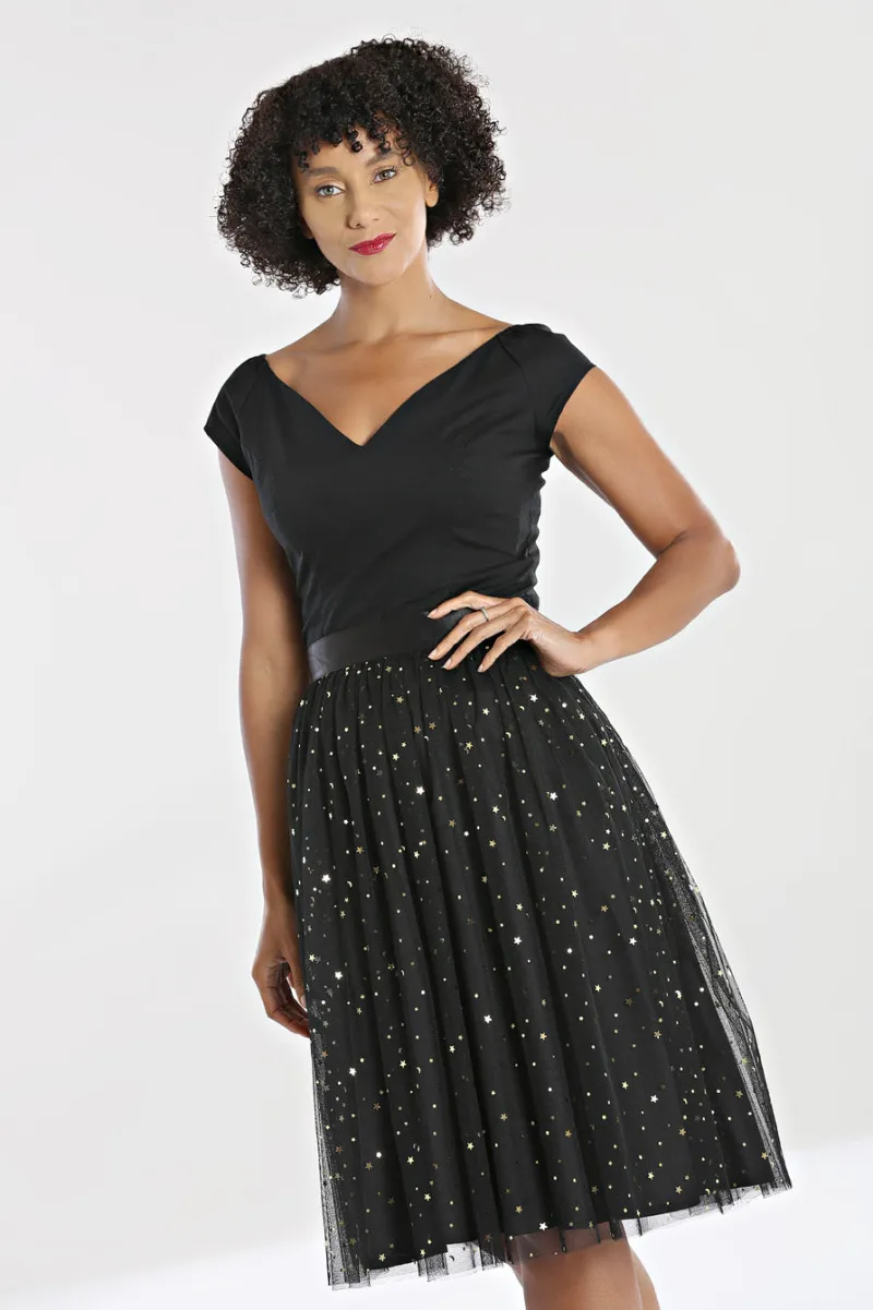 Hell Bunny Infinity 50's Skirt Black Best