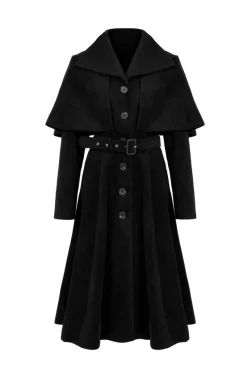 Hell Bunny Ingrid Coat Black Sale