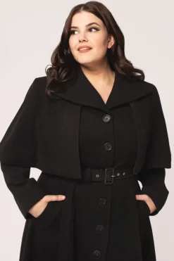 Hell Bunny Ingrid Coat Black Sale