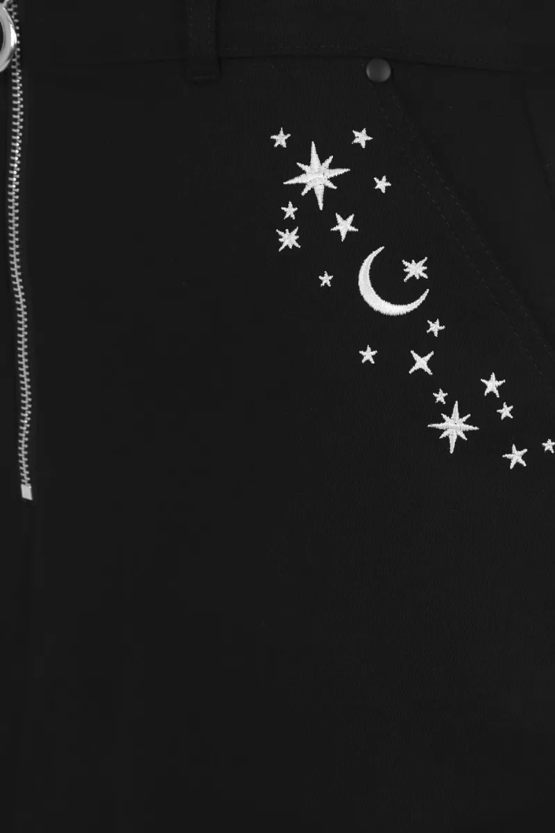 Hell Bunny Interstellar Mini Skirt Black Clearance