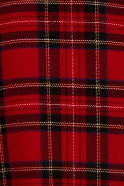 Hell Bunny Irvine Pinafore Dress Red Hot