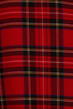 Hell Bunny Irvine Pinafore Dress Red Hot