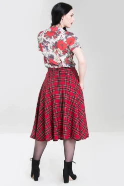 Hell Bunny Irvine 50's Skirt Red Discount