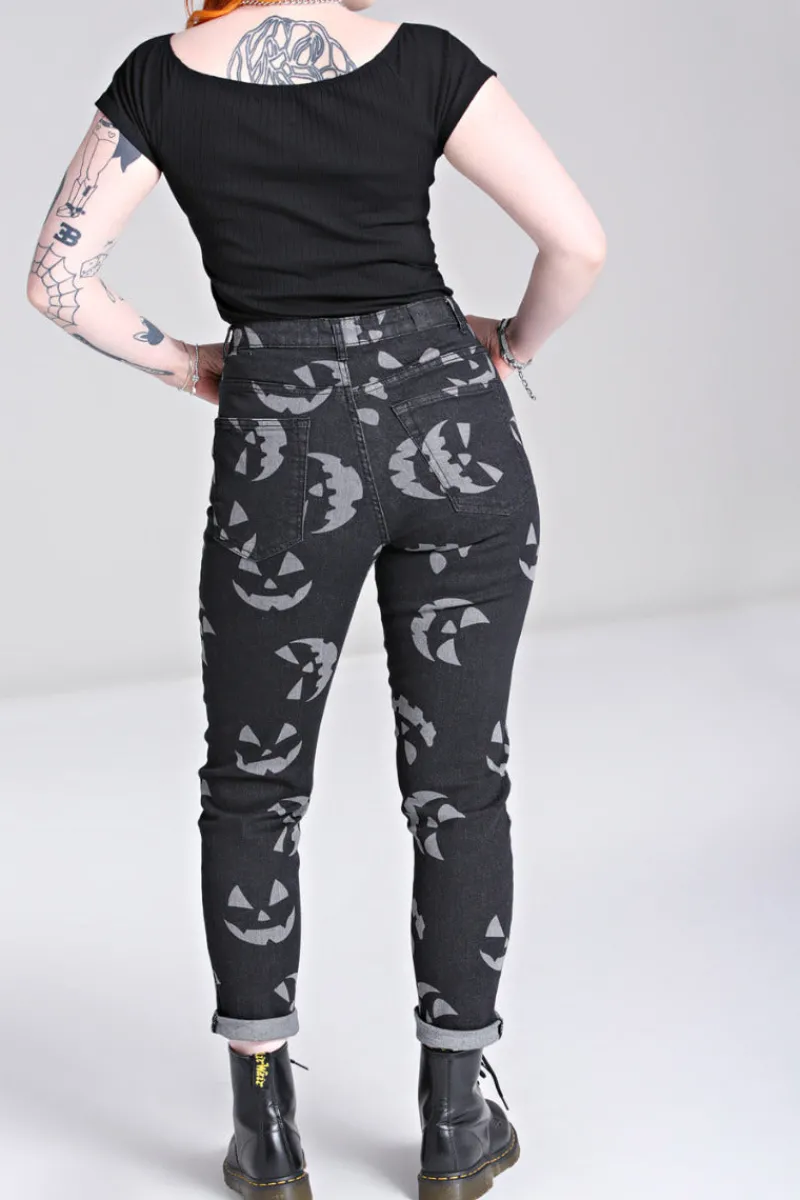 Hell Bunny Jack-O-Lantern Jeans Black
