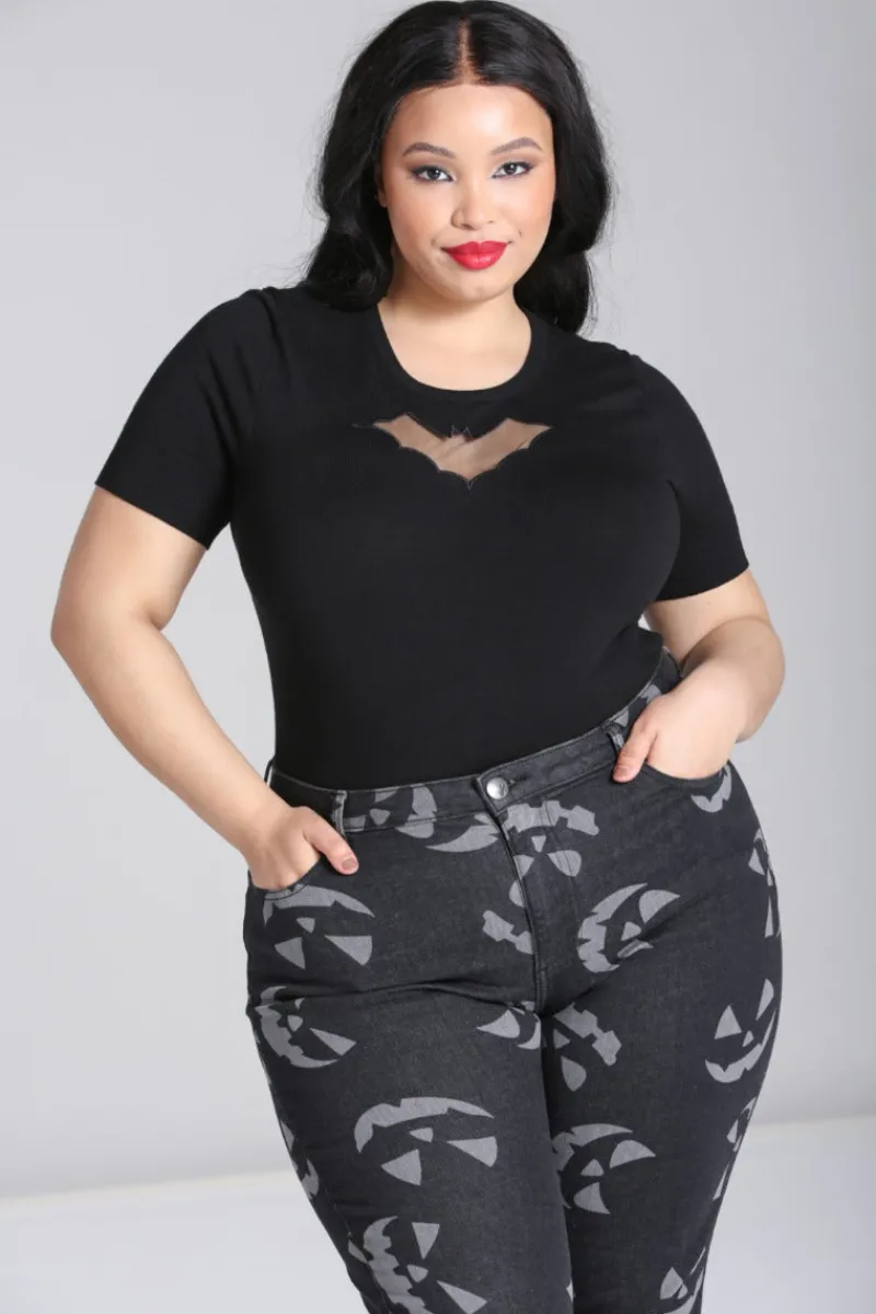 Hell Bunny Jack-O-Lantern Jeans Black