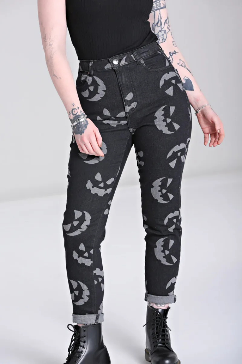 Hell Bunny Jack-O-Lantern Jeans Black