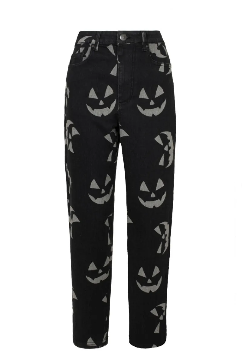 Hell Bunny Jack-O-Lantern Jeans Black