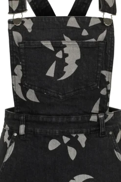 Hell Bunny Jack-O-Lantern Pinafore Dress Black