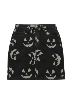 Hell Bunny Jack-O-Lantern Skirt Black