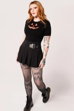 Hell Bunny Jack-O-Lantern Top Black/Orange Sale
