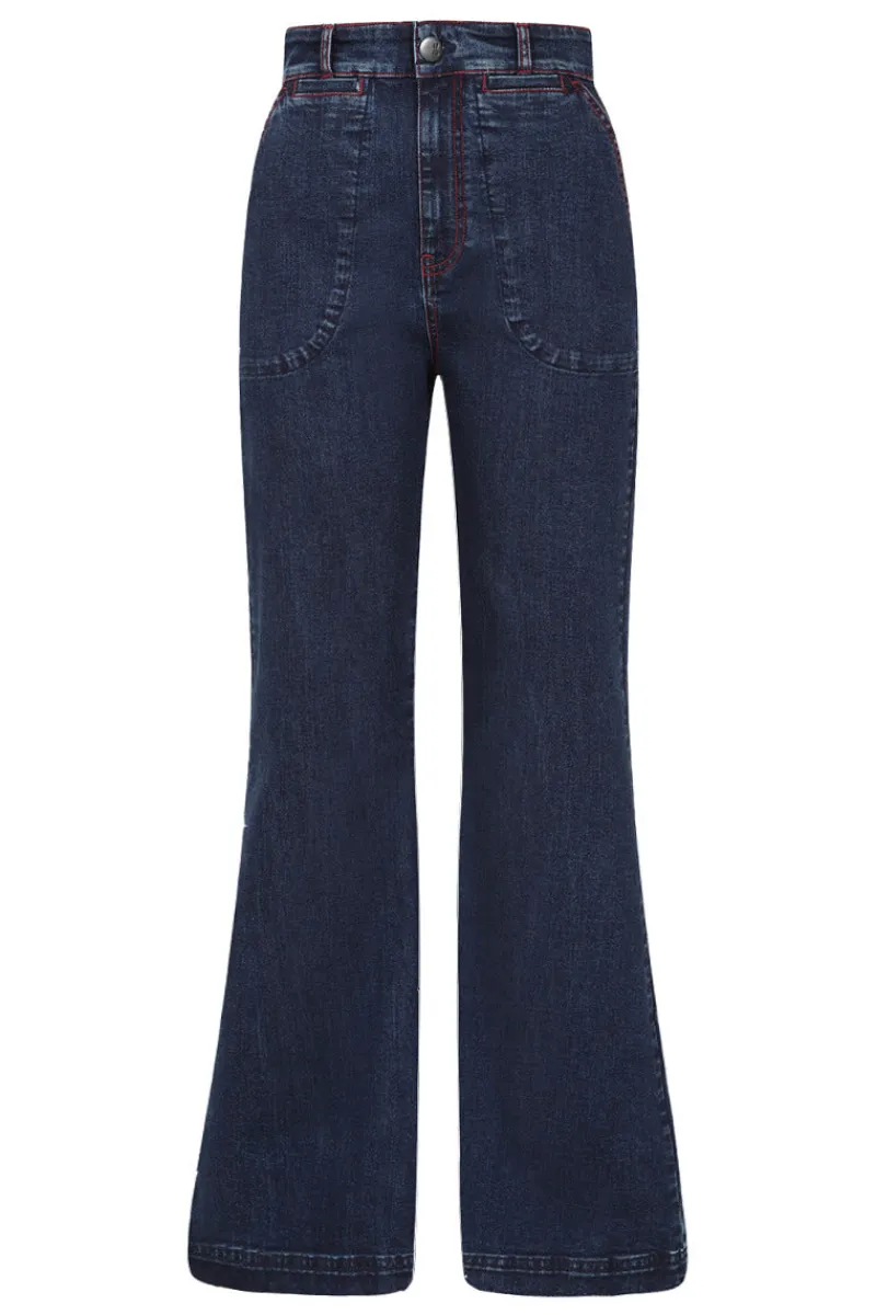 Hell Bunny Jaclyn Jeans Blue Best