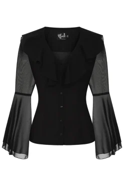 Hell Bunny Jamie Blouse Black Discount